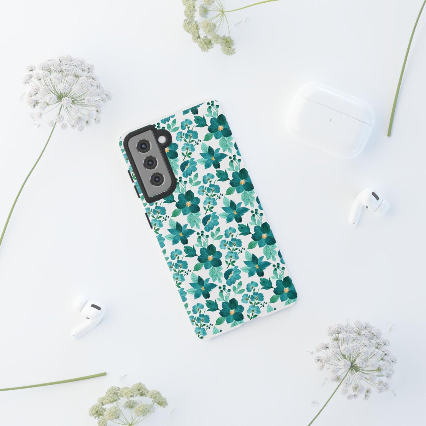 Emerald Blooms Phone Case