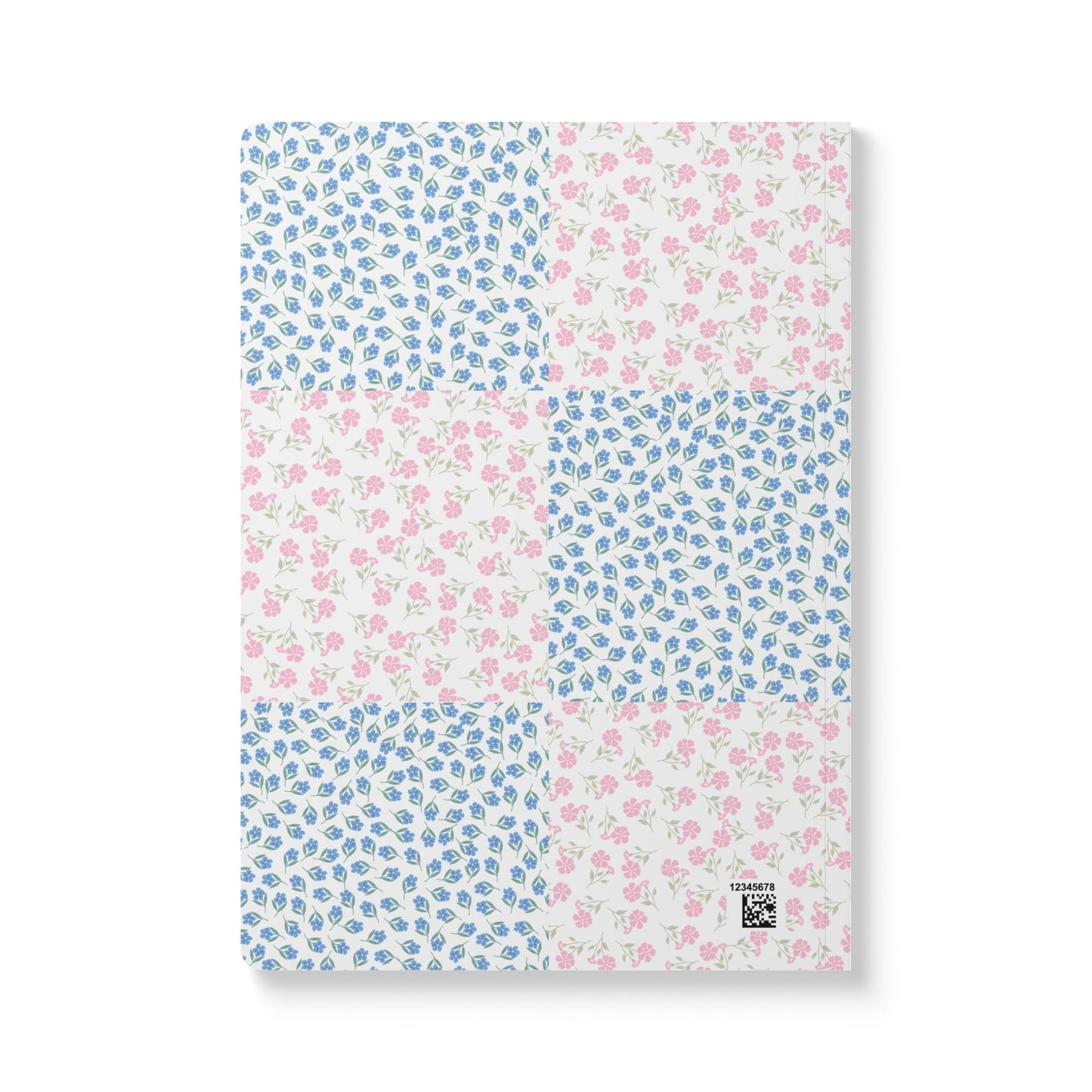 Pink & Blue Micro Floral Softcover Journal