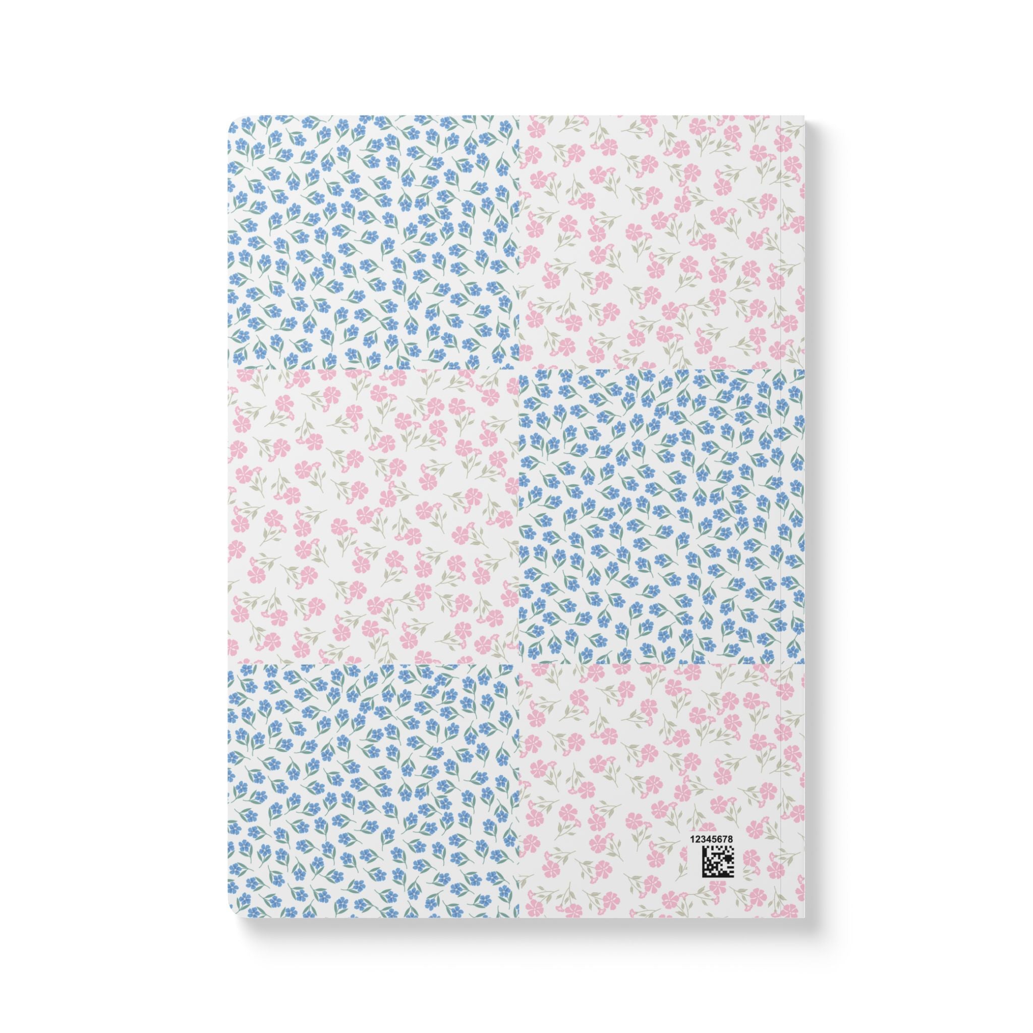 Pink & Blue Micro Floral Softcover Journal