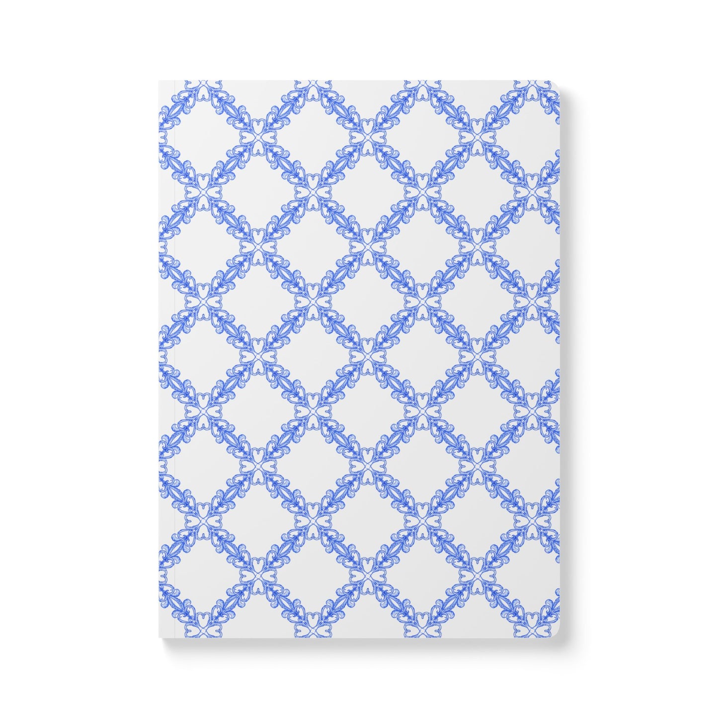French Blue Lattice Softcover Journal